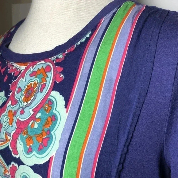 MAEVE by Anthropologie Purple Paisley Overlay Maddie Printed Top Women’s Size M - Picture 5 of 10